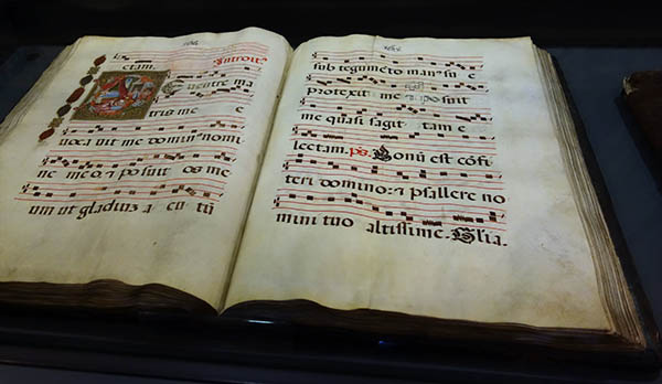 Medieval sheet music
