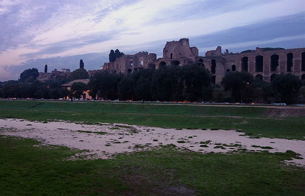 The Circus Maximus - now basically an empty field.