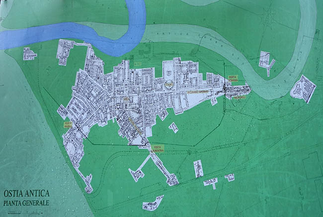 Map of the excavated city