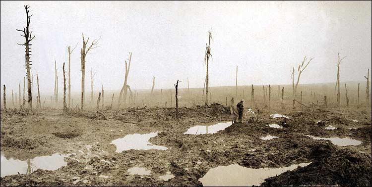 The battlefield during the war