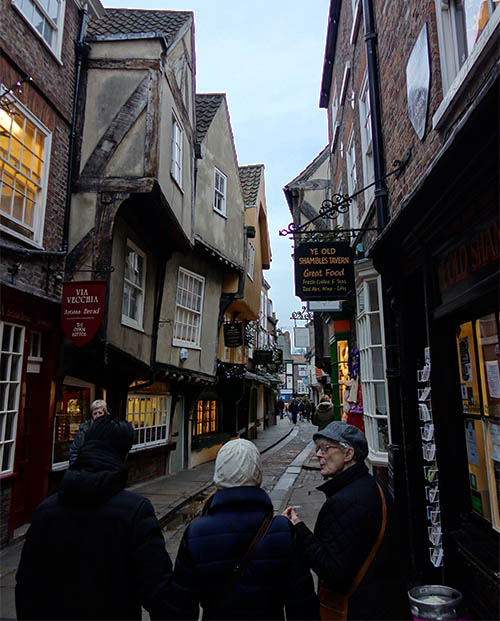 The shambles, and our amazing guide