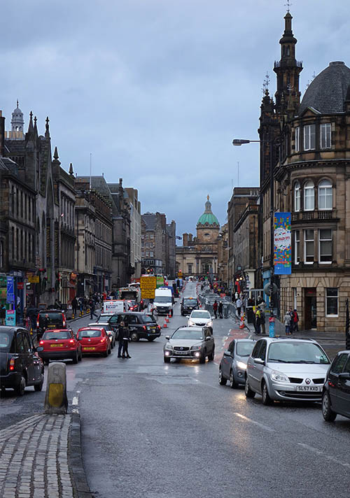Street near the National Museum of Scotland
