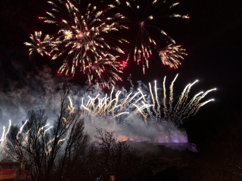 Fireworks over Edinburgh Castle